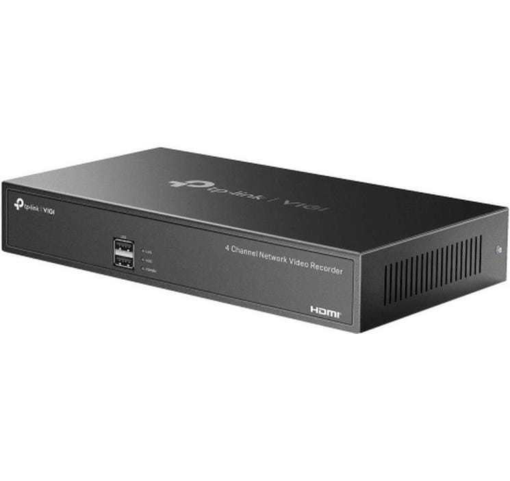 TP-Link VIGI NVR1004H NVR – 4K, 1 PoE-Port, für ONVIF, schwarz
