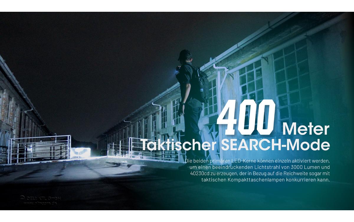 Nitecore Taschenlampe EDC29 – 6500 lm, 400 m, IP54, USB aufladbar, Modi – Schwarz