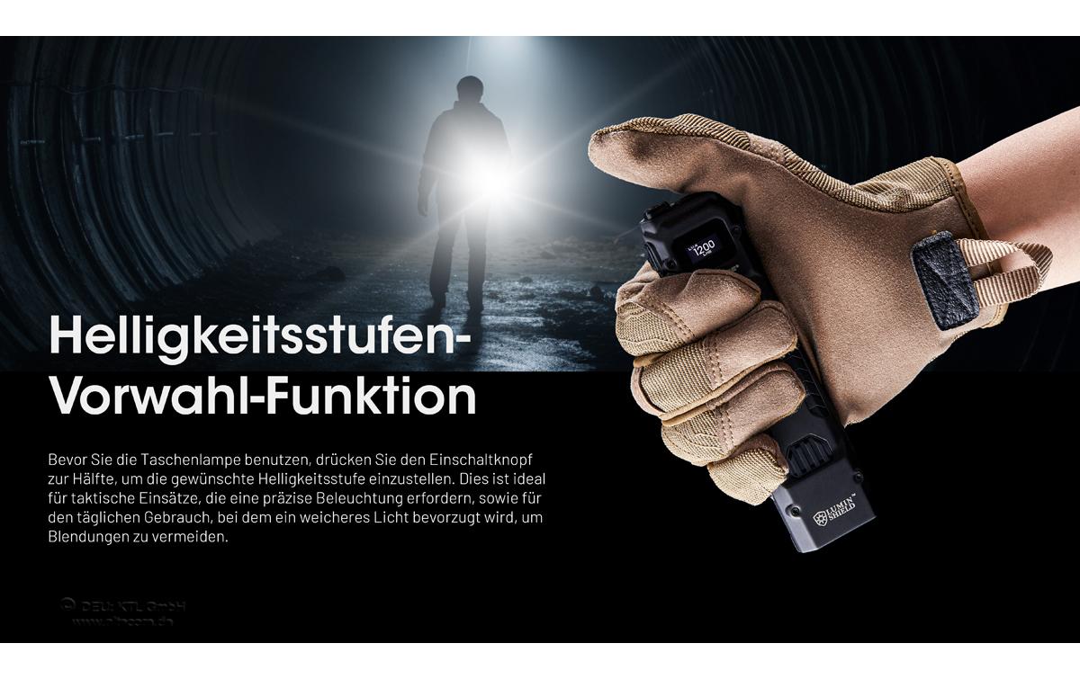 Nitecore Taschenlampe EDC29 – 6500 lm, 400 m, IP54, USB aufladbar, Modi – Schwarz