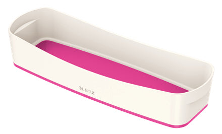 Leitz Aufbewahrungsschale MyBox – ABS-Kunststoff, Weiss/Pink Metallic, 30,7 × 5,5 × 10,5 cm