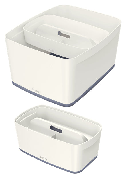 Leitz Einsatz – für MyBox (Klein, Gross), Kunststoff, Weiss, 30,7 × 5,6 × 18,1 cm – 1er-Pack