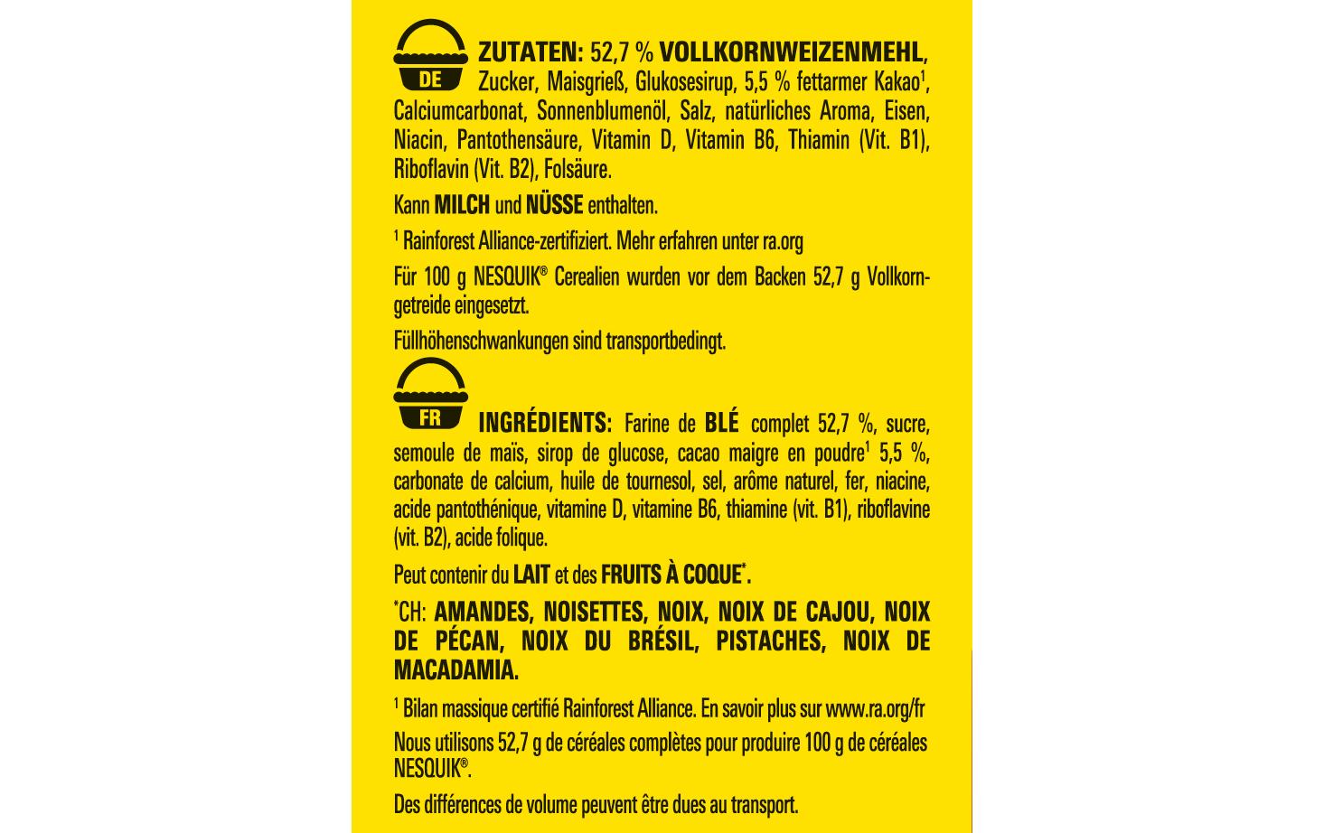 Nestlé cerealien NESQUIK Cerealien – Schokolade – 375 g