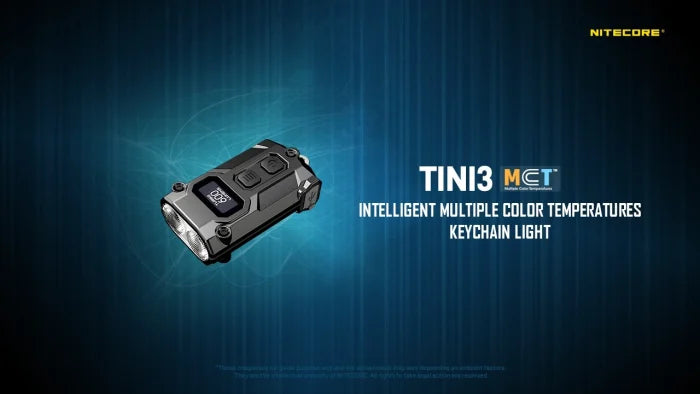 Nitecore Taschenlampe TINI3 – 600 lm, 90 m, IP54, USB, Akku, 5 Modi – Grau