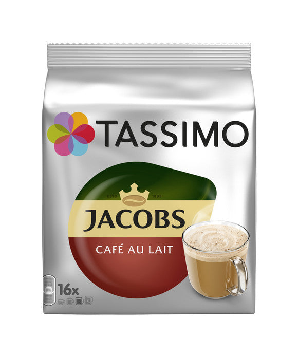 Tassimo Kaffeekapseln Jacobs Café au Lait – für T DISC – 80 Kapseln