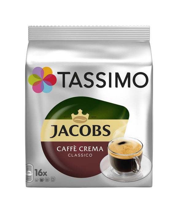TASSIMO Jacobs Kaffeekapseln Caffè Crema Classico – für Tassimo – Intensität 4 – 80 Kapseln