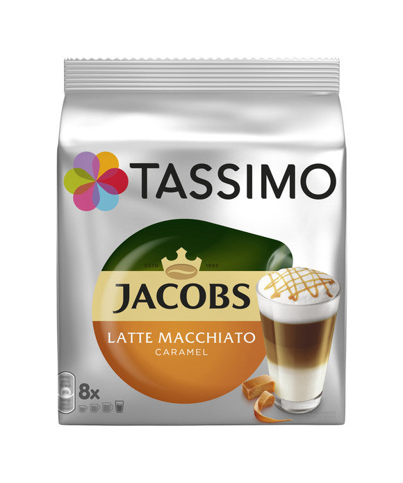 TASSIMO Jacobs Kaffeekapseln Latte Macchiato Caramel – für T DISC – 40 Kapseln