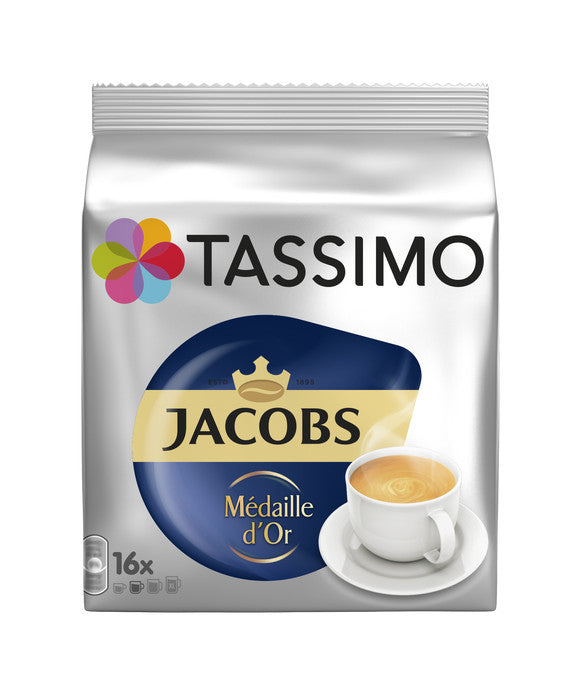 TASSIMO Jacobs Kaffeekapseln Médaille d'Or Café Crème – für Tassimo – Intensität 3 – 80 Kapseln