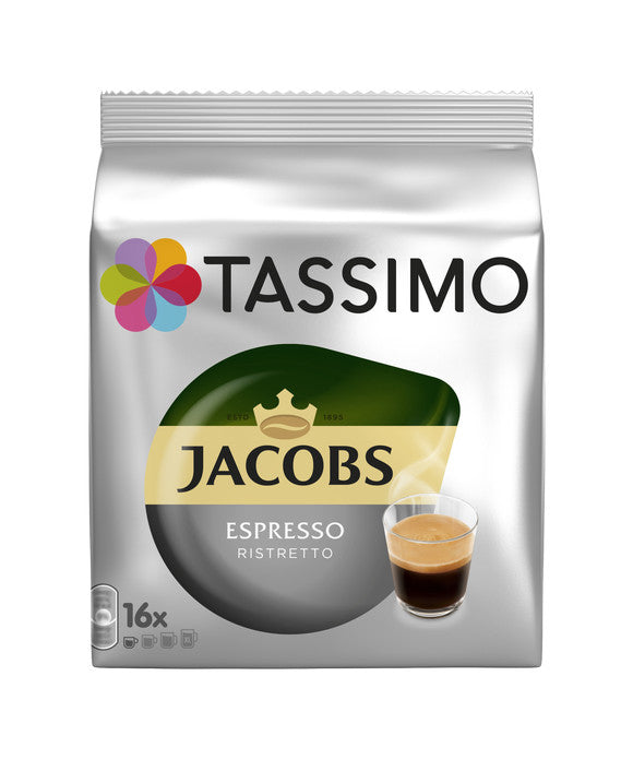 TASSIMO Jacobs Kaffeekapseln Espresso Ristretto – für T DISC – 80 Kapseln