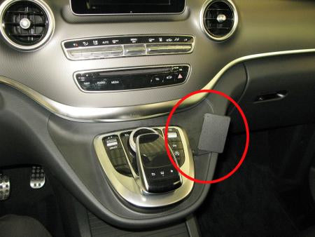 Brodit ProClip Montageplatte – für Mercedes-Benz V-Class 16–18 – Schwarz, ABS