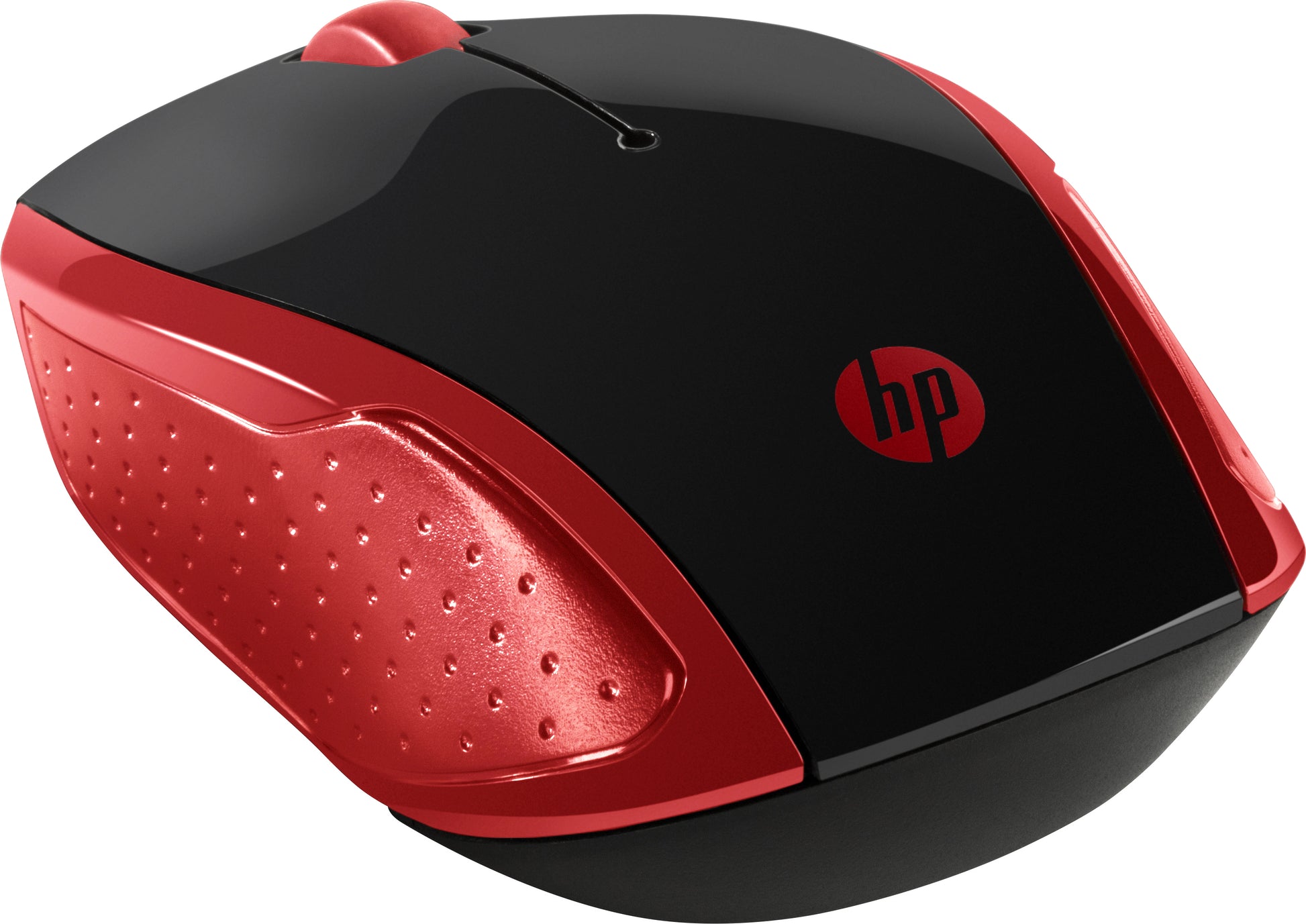 HP Wireless Maus 200 Empress Red – Maus – Kabellos (2,4 GHz), beidhändig, Schwarz/Rot