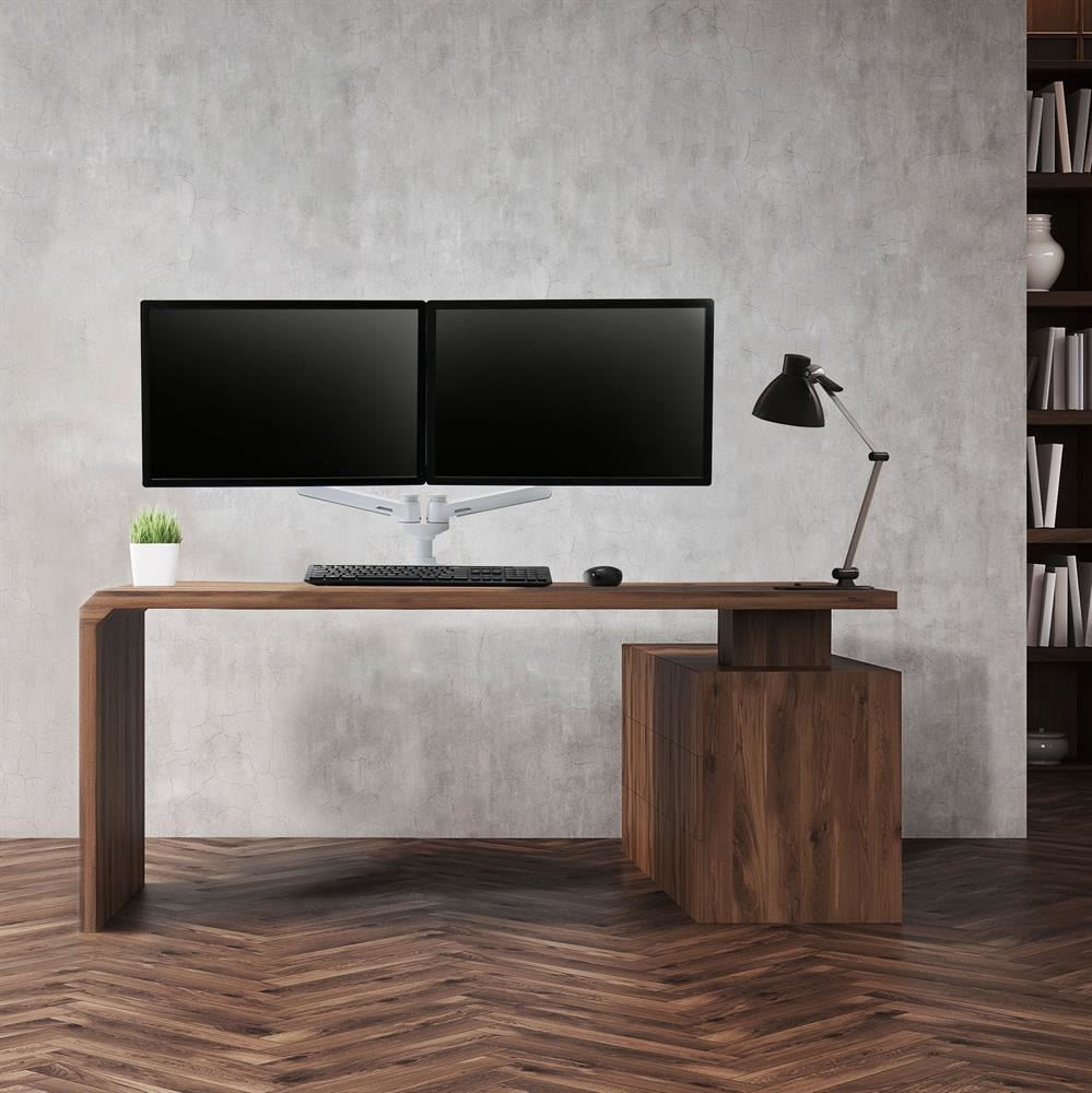 Ergotron LX Dual Side-by-Side Arm – Monitorarm, Dual, bis 27", 18,1 kg, höhenverstellbar, weiss