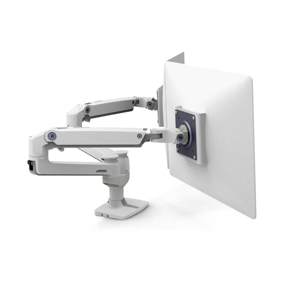 Ergotron LX Dual Side-by-Side Arm – Monitorarm, Dual, bis 27", 18,1 kg, höhenverstellbar, weiss