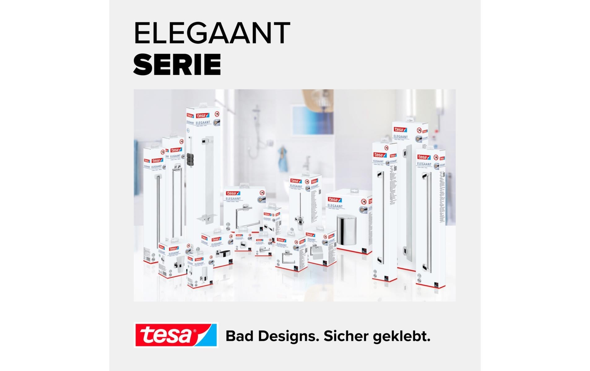 TESA Elegaant – Seifenspender, manuell, 230 ml, Wandmontage, Metall, Chrom, B 73 × H 192 × T 115 mm