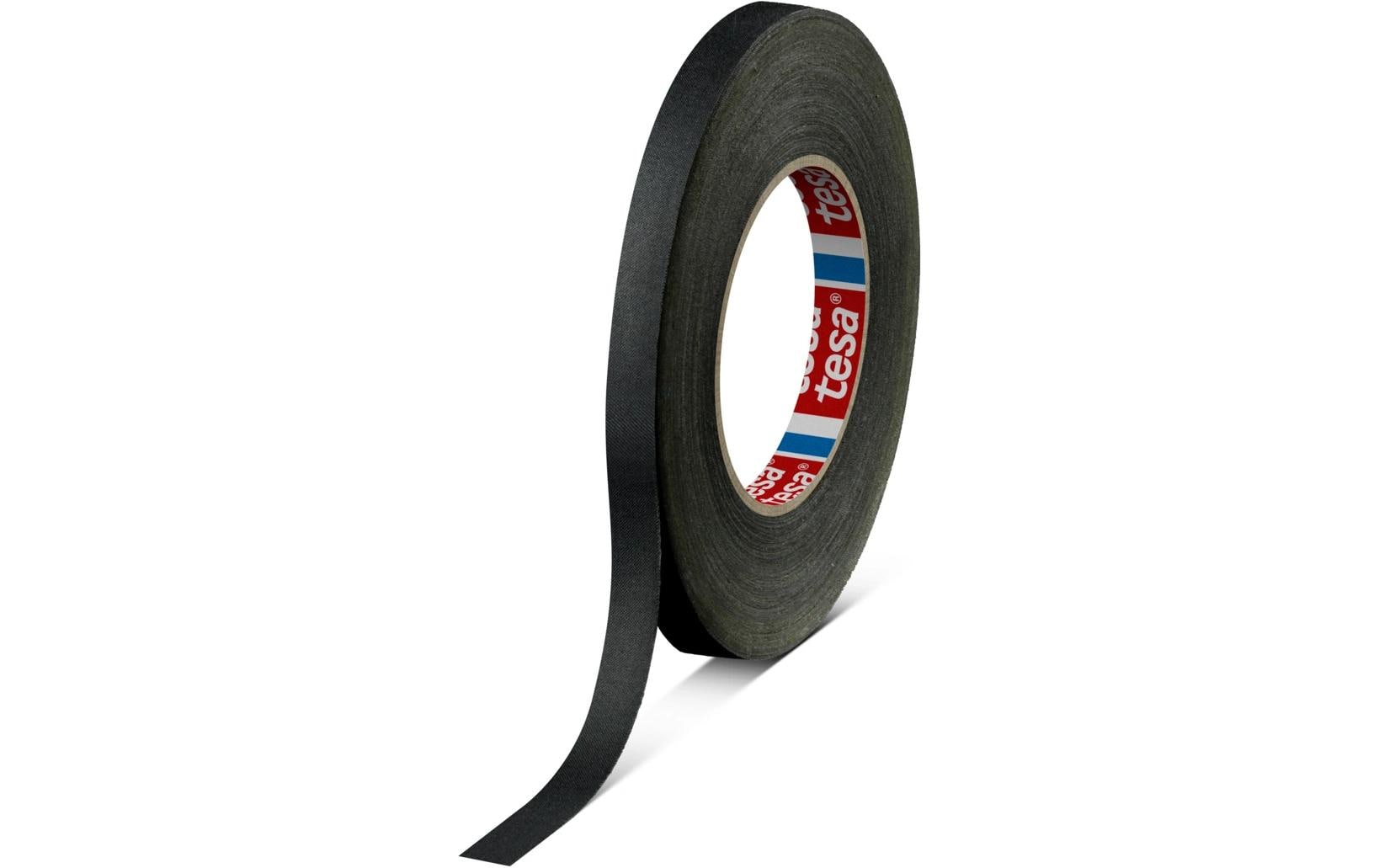 tesa Gewebeband 4541 – 50 mm × 50 m, schwarz, wiederablösbar