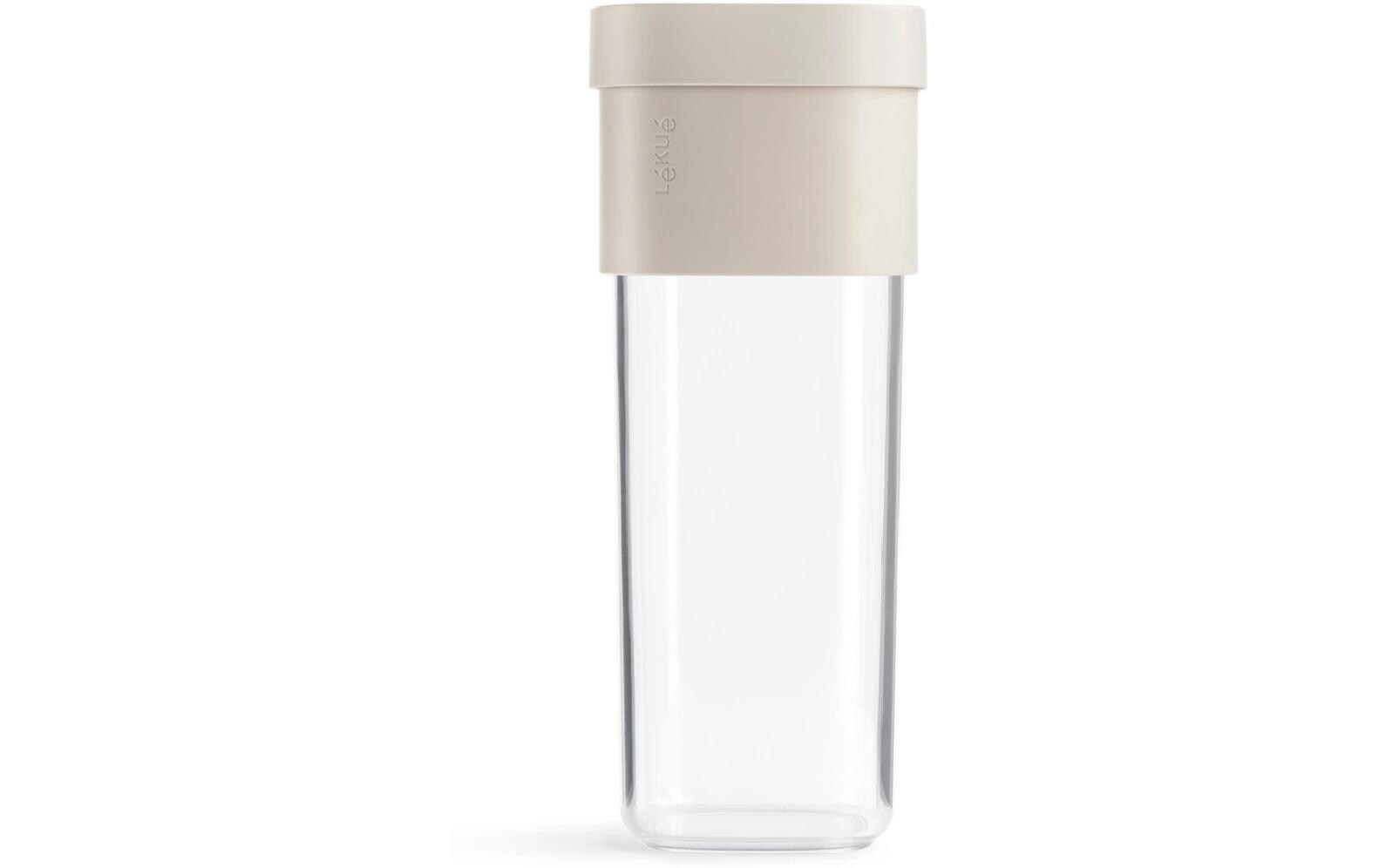 Lékué Vorratsdose 2,5 l, Ø 11,4 × 25,5 cm, Polypropylen (PP), beige/transparent, 3-teilig
