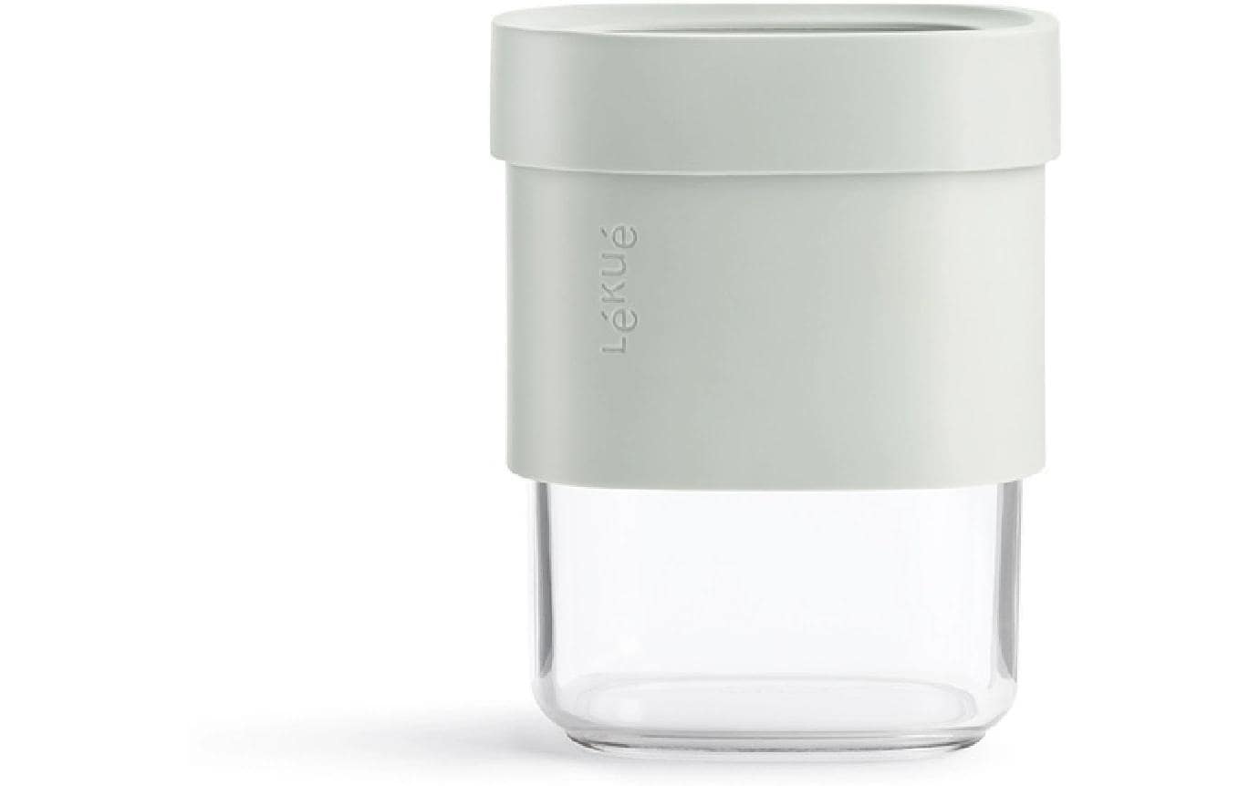 Lékué Vorratsdose 2,5 l, 10,5 × 21 × 26,5 cm, Polypropylen (PP), transparent/grün, 3-teilig