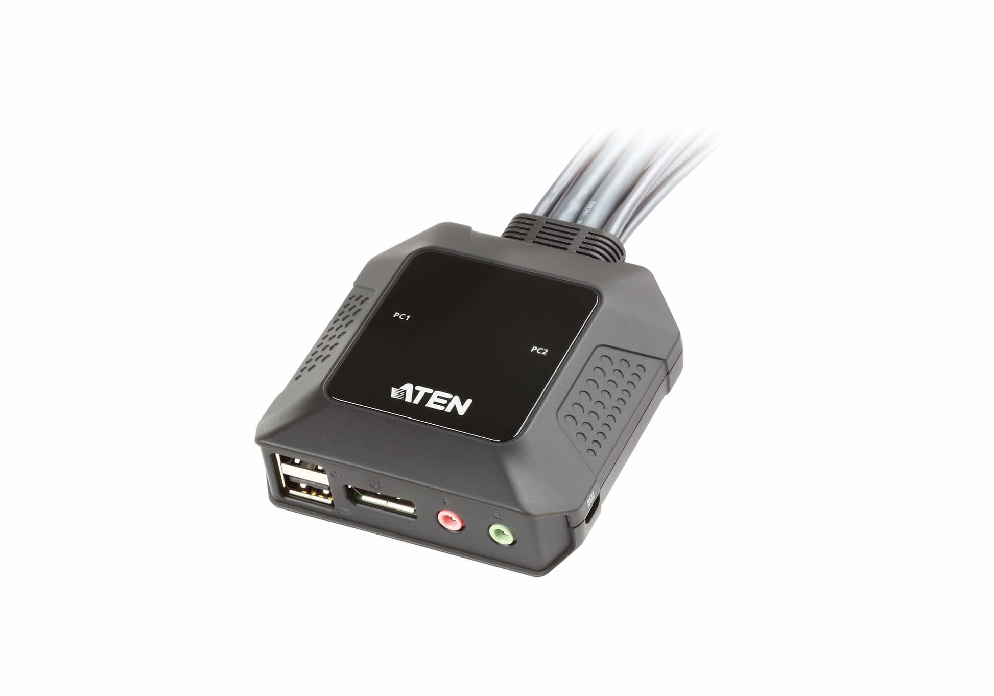 ATEN CS22DP Geräte-Dock – DisplayPort, 2× USB-A, 3,5 mm Audio, für Windows/Mac/Linux