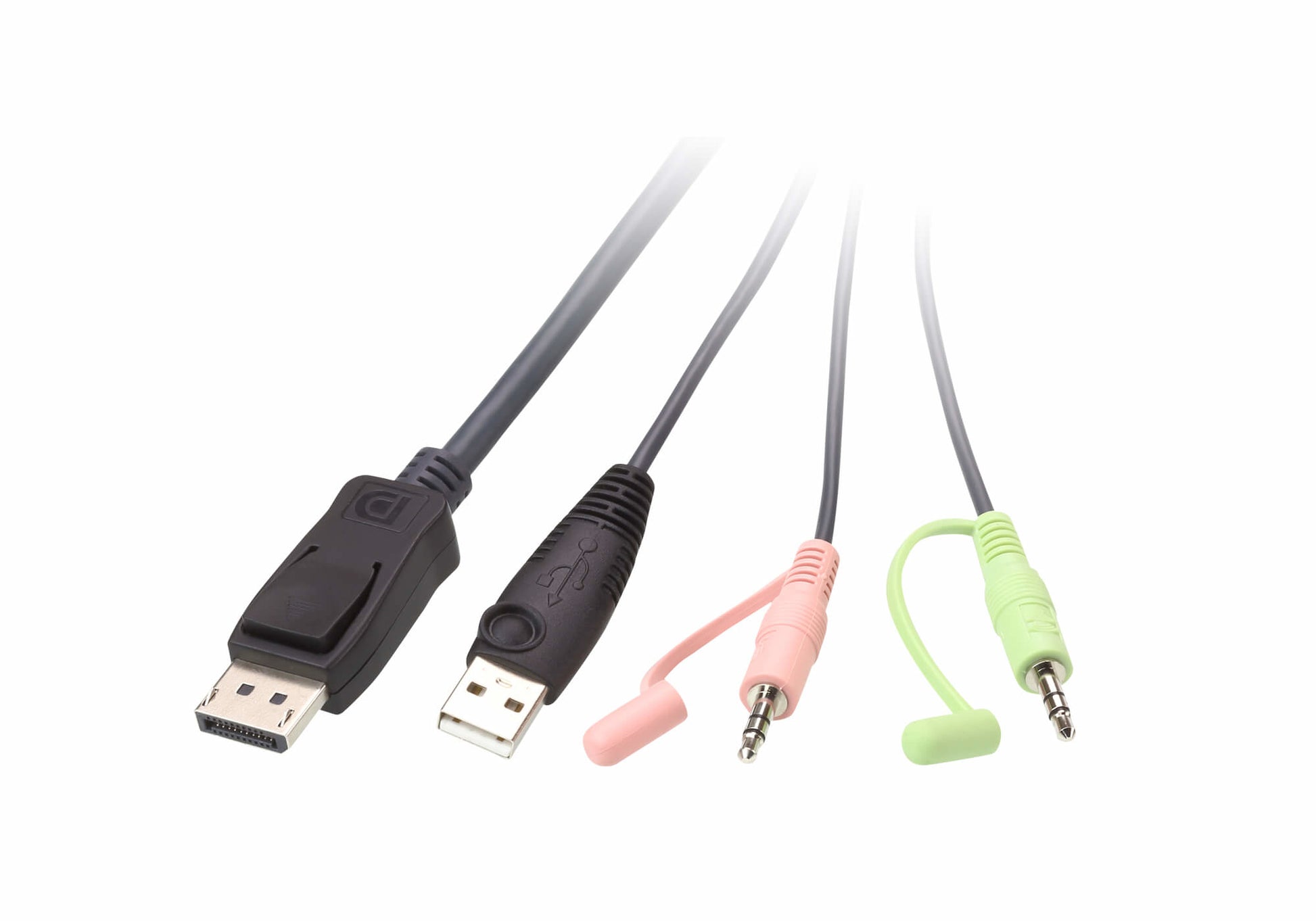 ATEN CS22DP Geräte-Dock – DisplayPort, 2× USB-A, 3,5 mm Audio, für Windows/Mac/Linux
