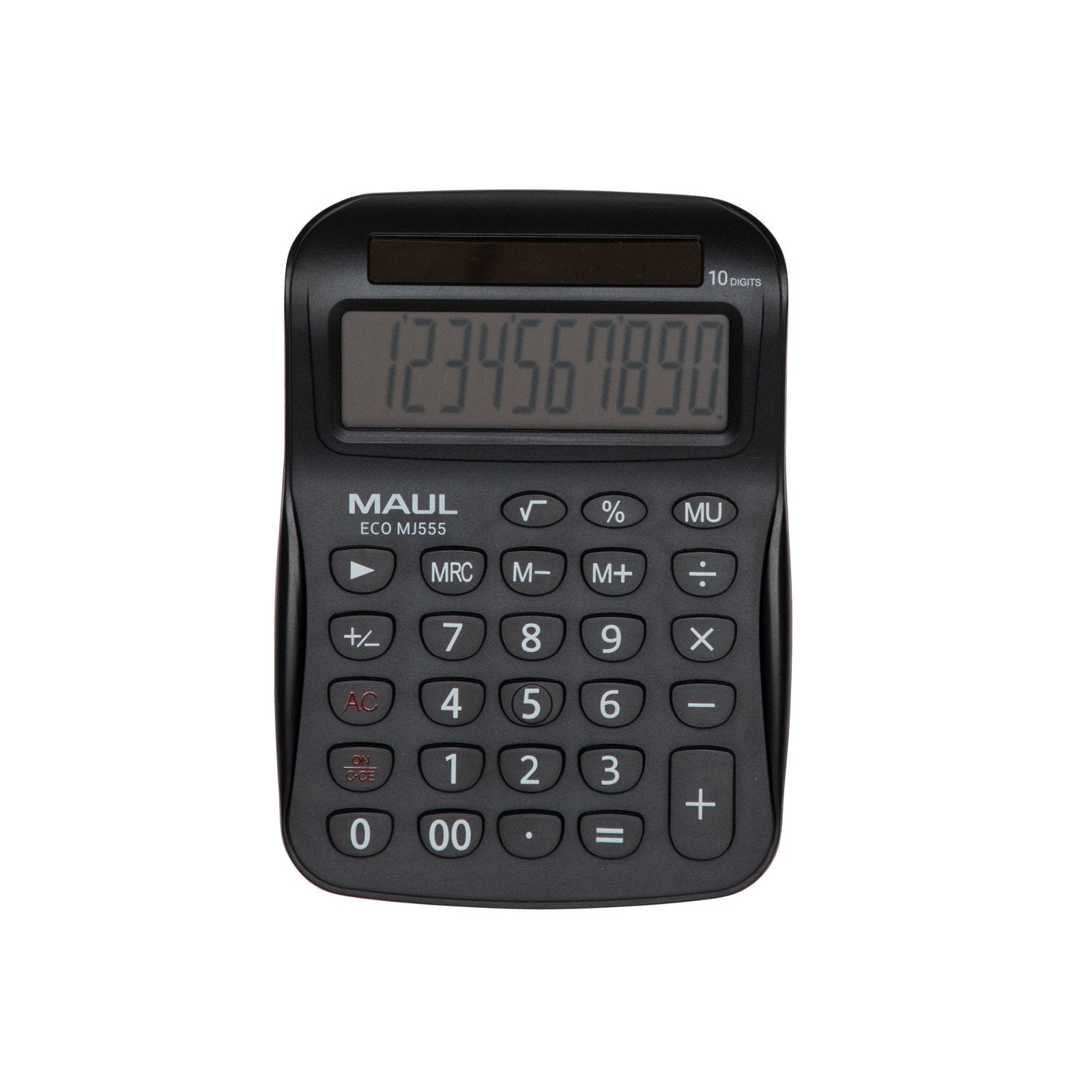 MAUL Tischrechner ECO MJ555 – 10-stellig – Solar – Schwarz