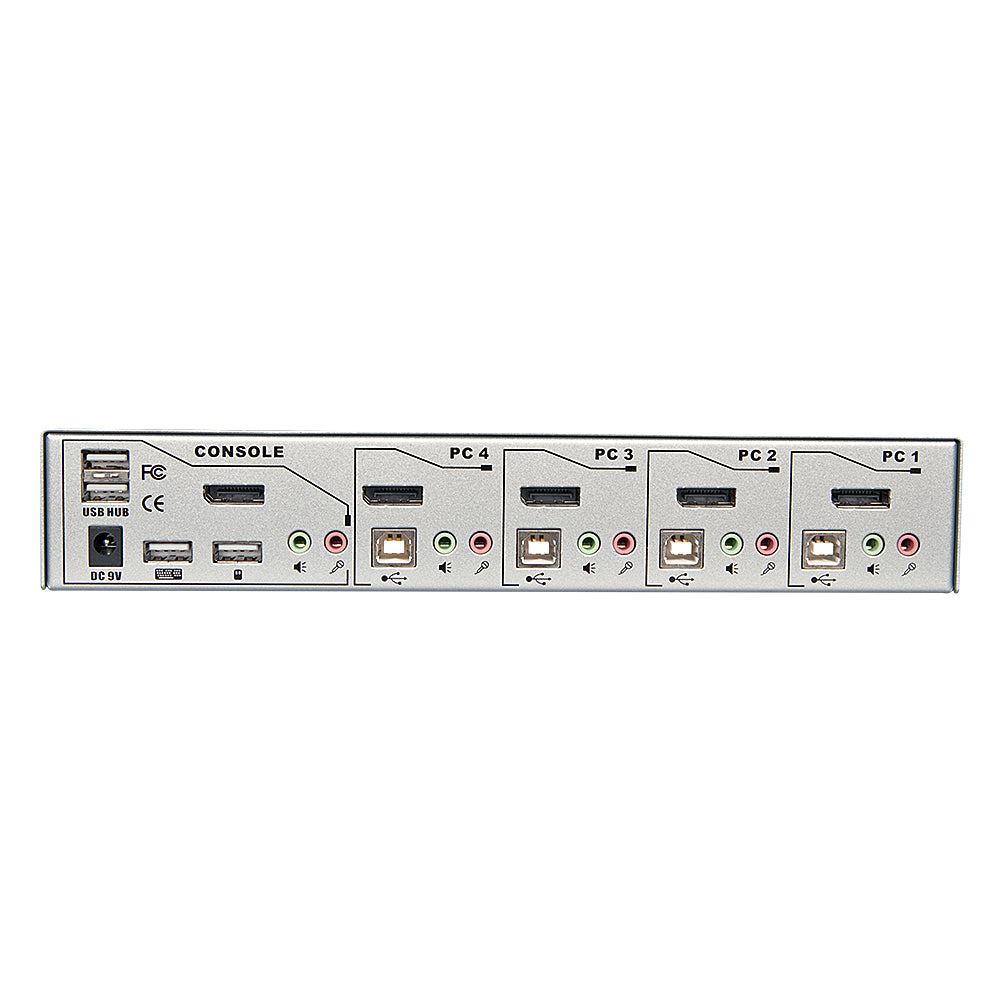 Lindy KVM-Switch, DisplayPort 1.2/USB 2.0, Pro-Audio