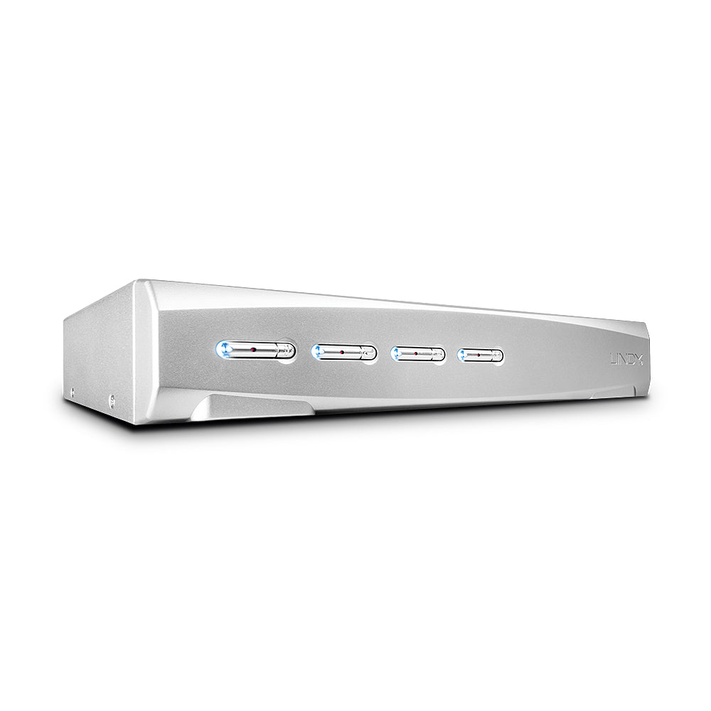Lindy KVM-Switch, DisplayPort 1.2/USB 2.0, Pro-Audio