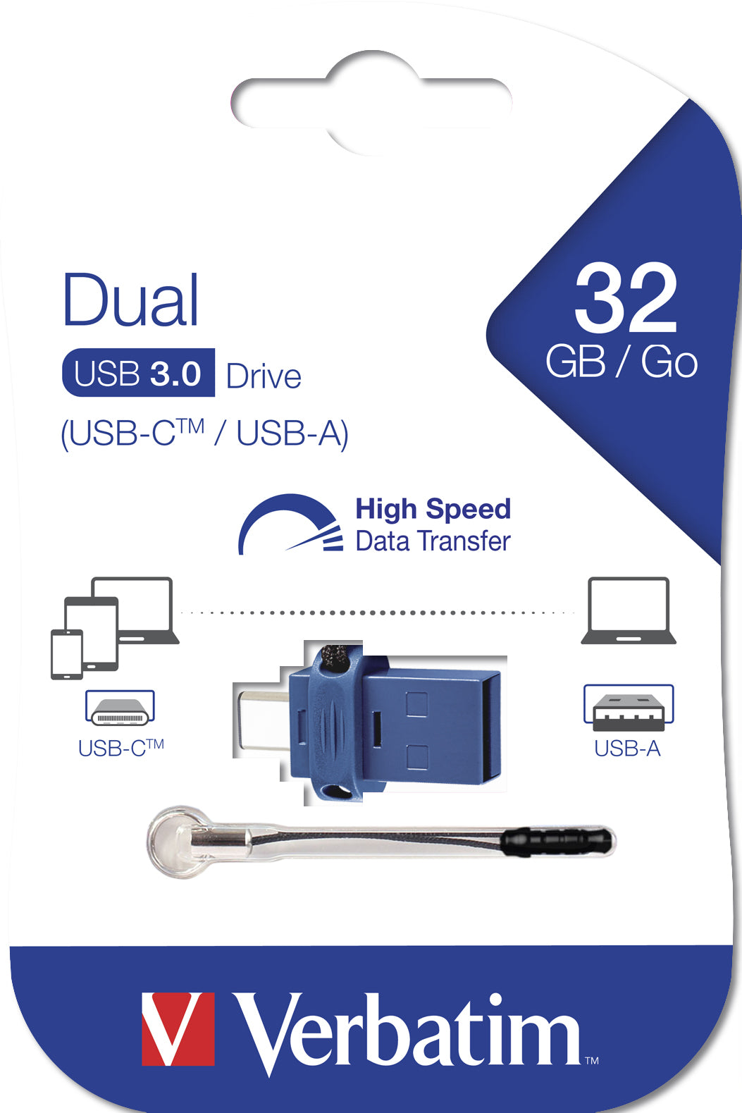 Verbatim Store 'n' Go Dual Drive – 32 GB, USB 3.2 Gen 1 (USB-C/USB-A)