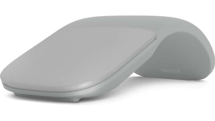 Microsoft Arc Touch – Maus – Kabellos (Bluetooth), beidhändig, Grau