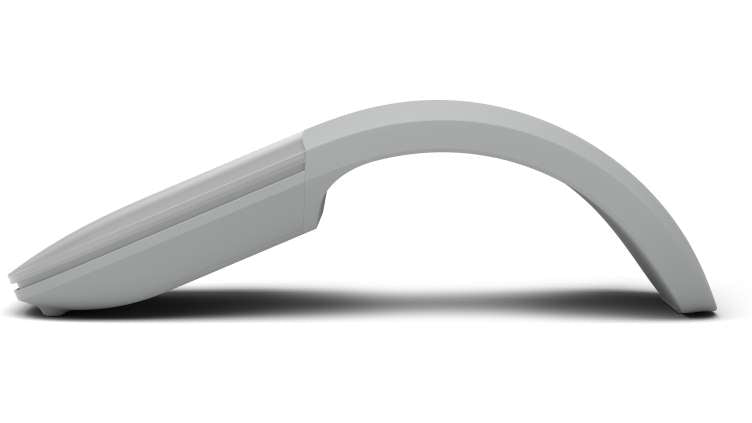 Microsoft Arc Touch – Maus – Kabellos (Bluetooth), beidhändig, Grau