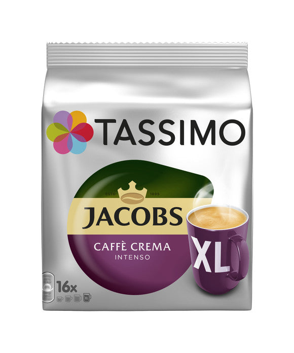 TASSIMO Jacobs Caffé Crema Intenso Kaffeekapseln – für T DISC – Intensität 5 – 80 Kapseln