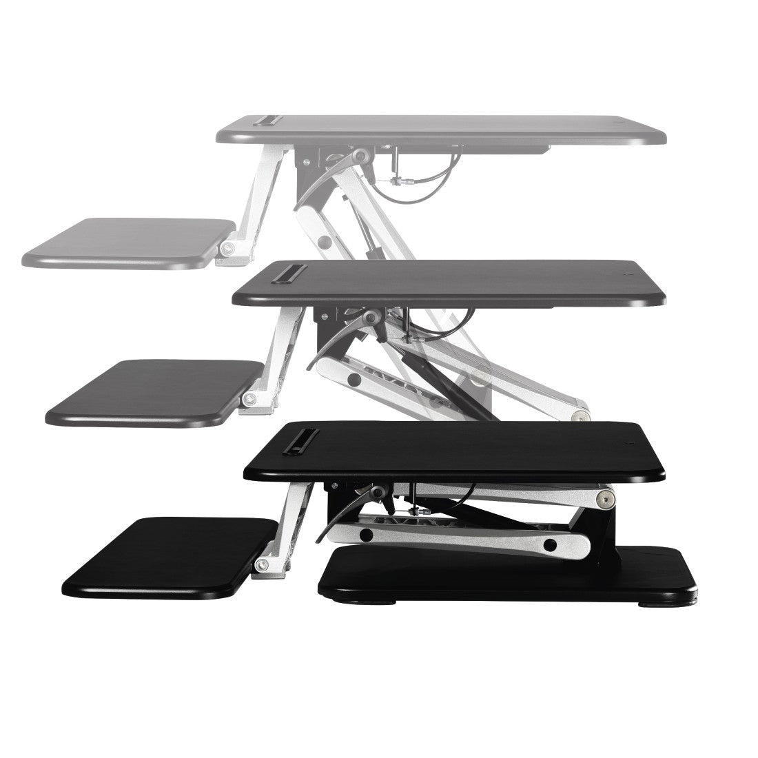 Hama Stehtisch – 80 × 52 × 18–43 cm – Schwarz – Höhenverstellbar