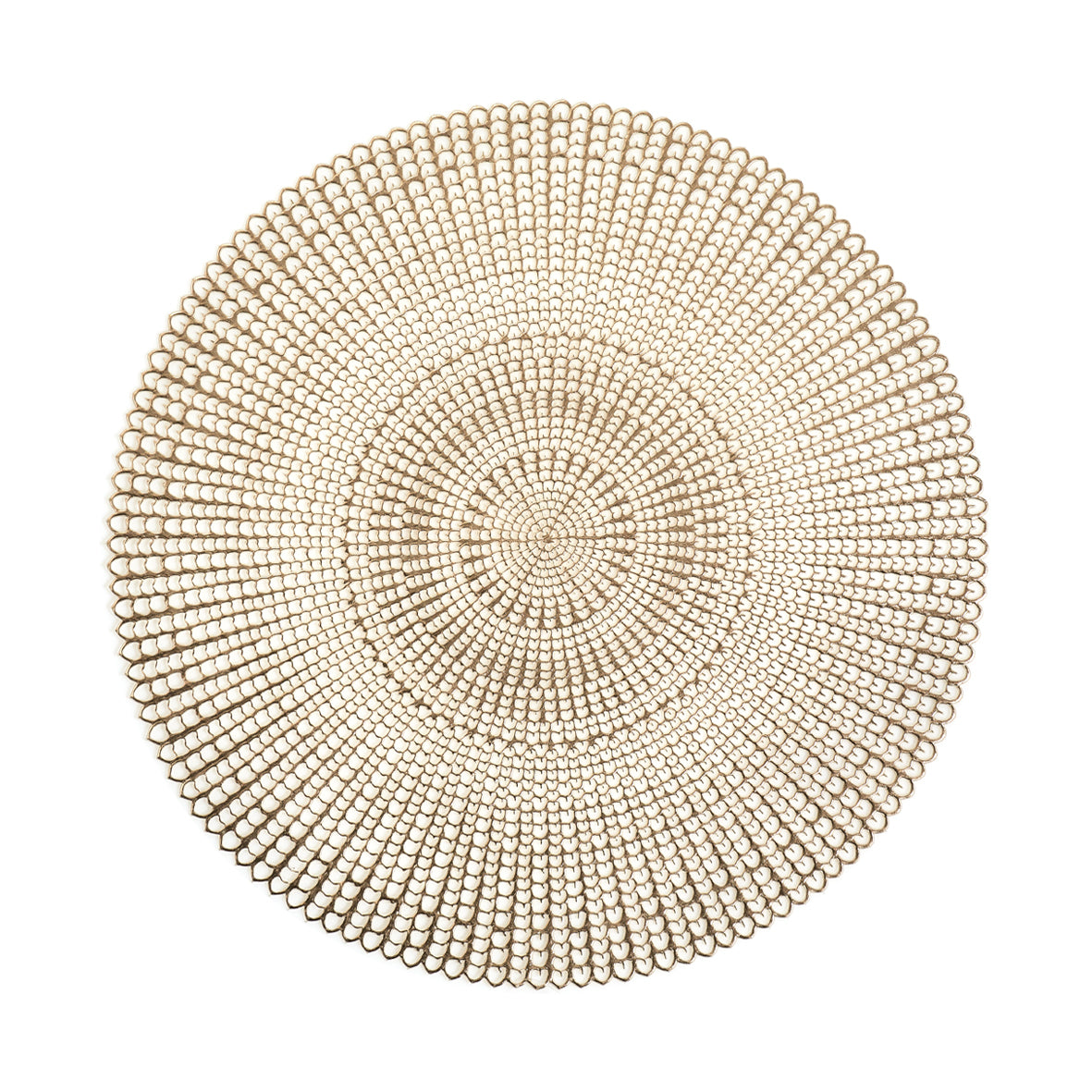 Zeller Present Tischset Cut Out – rund, PVC, Gold, Ø41 cm