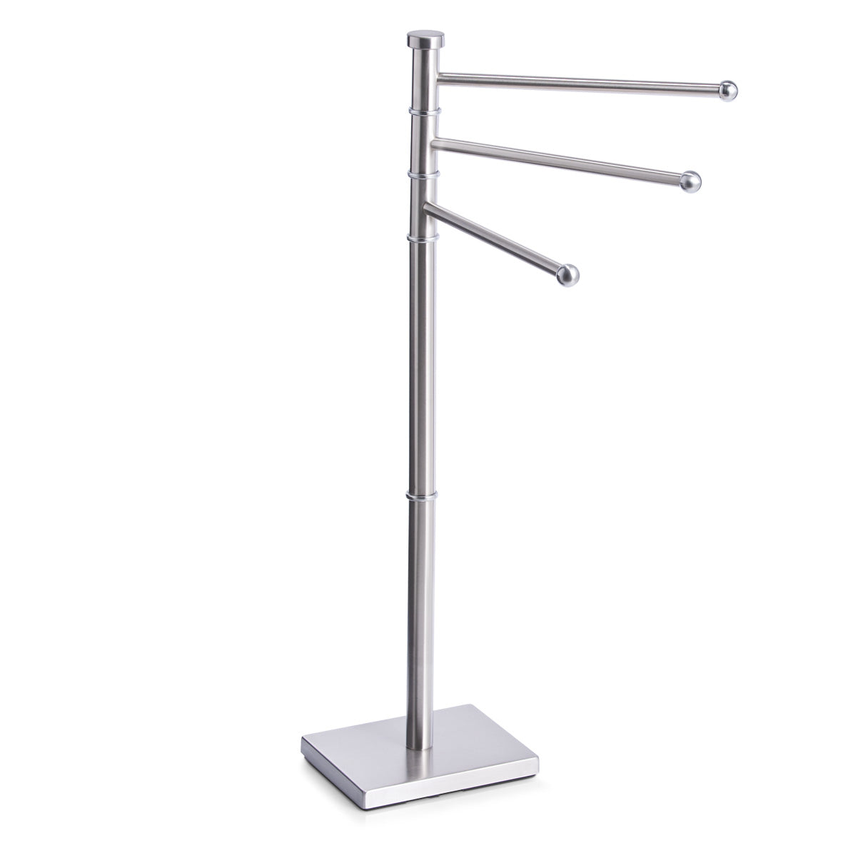Zeller Present Handtuchständer (Boden) 3 Arme – 22×17,5×86 cm, Edelstahl, Silber