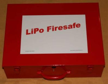 Willimann LiPo Firesafe Typ 02 Batterie-Aufbewahrungstasche – rot, Metall, B 450 × H 135 × T 380 mm