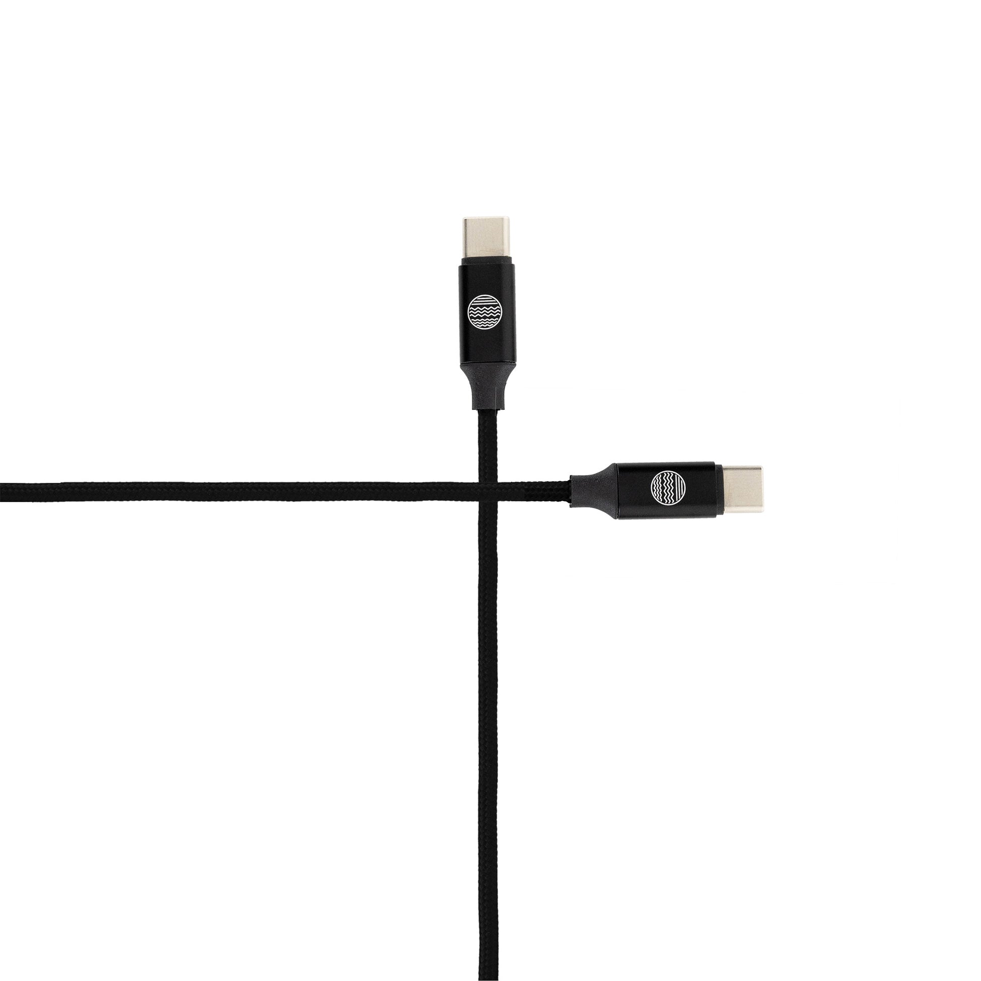 Our Pure Planet USB C zu USB C Datenkabel – 1,2 m, rund, schwarz
