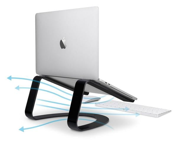 Twelve South Curve Laptop-Ständer für MacBook und Notebooks – Aluminium – Schwarz
