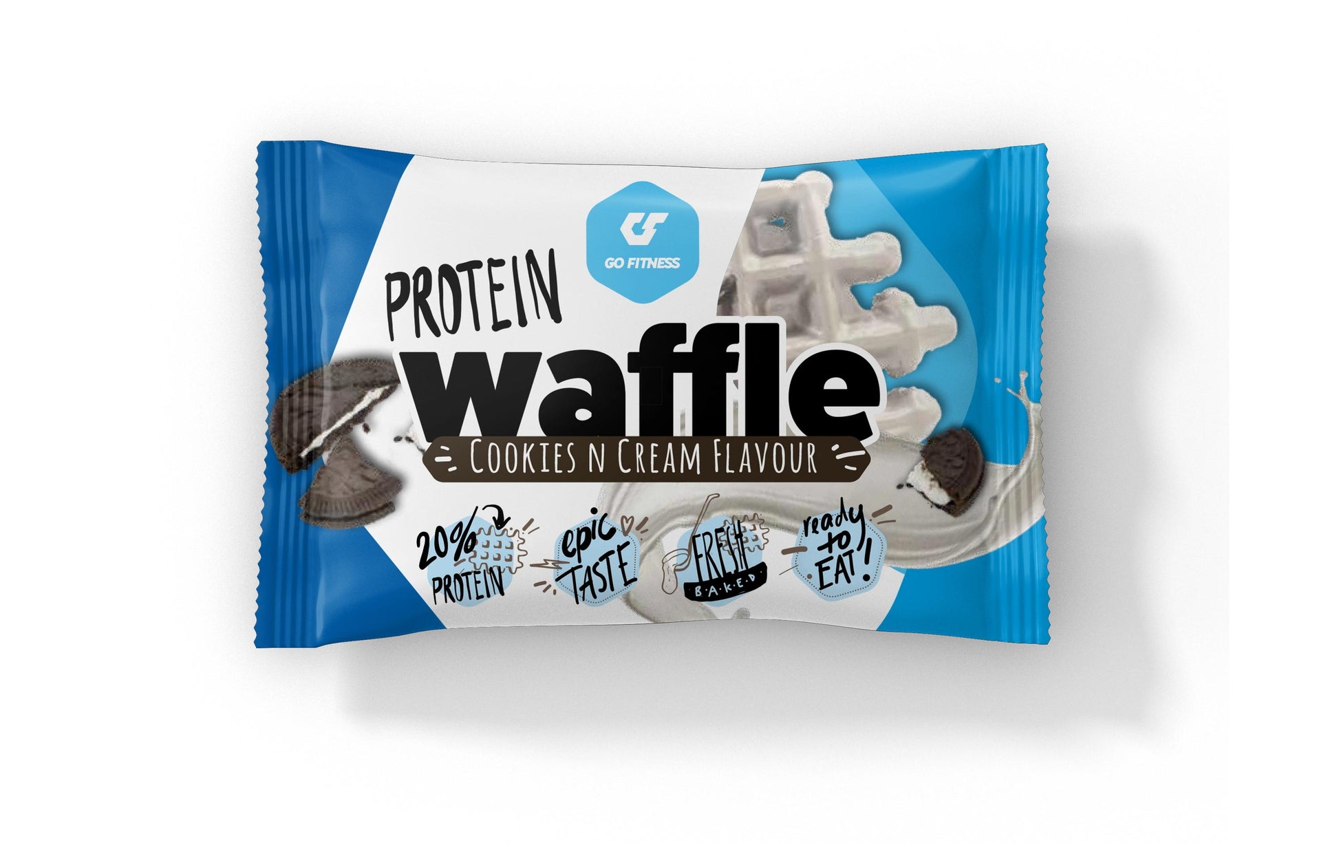 Go Fitness Protein-Waffel – Cookies & Cream – 12 × 50 g