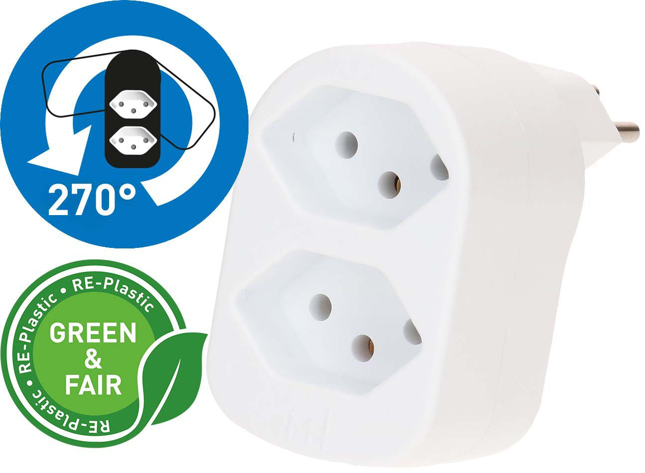 Max Hauri AG Max Hauri Basic Line Adapterkabel, T12 zu 2×T13, IP20 – weiss