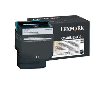 Lexmark C546U2 Schwarz Toner – Original XXL – 8'000 Seiten – für Lexmark X546dtn/X548dte/X548de u. a.