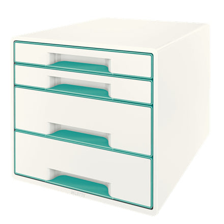 Leitz WOW Cube Aufbewahrungsbox – türkis metallic, Kunststoff (PS)