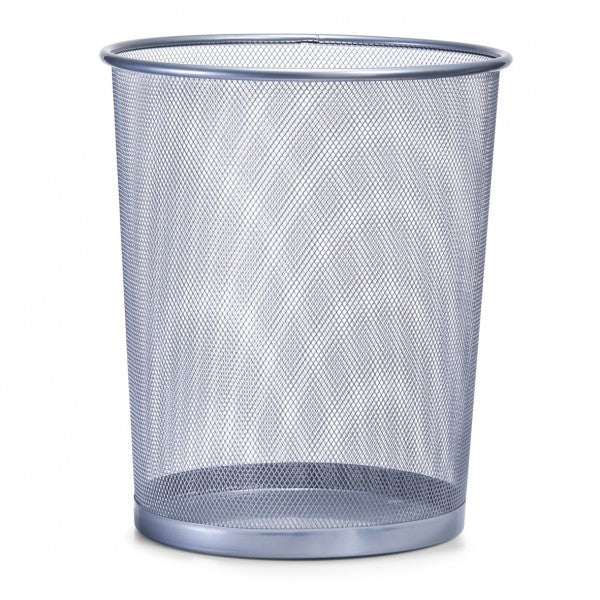 Zeller Present Papierkorb – 15 l – Metall, rund – silber