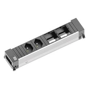 Bachmann CONF – Steckdosenleiste, 2× T13, 1× USB-Ladegerät (5 V/3,1 A), GST18 Stecker