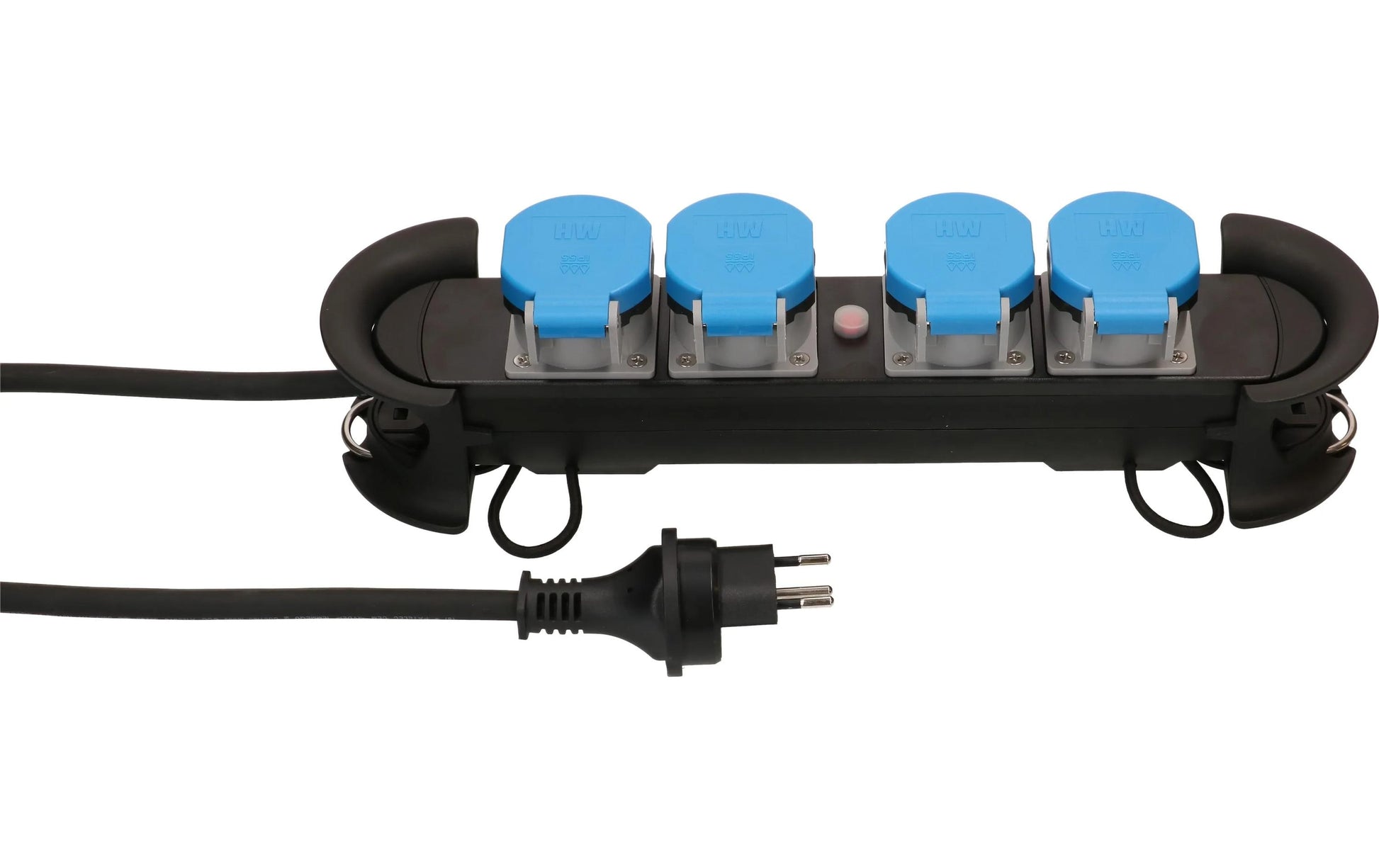Max Hauri AG Max Hauri Construct Line SZ/BL – Steckdosenleiste, 4× T13, mit 4 Schaltern, 5 m, Stecker T13, IP55