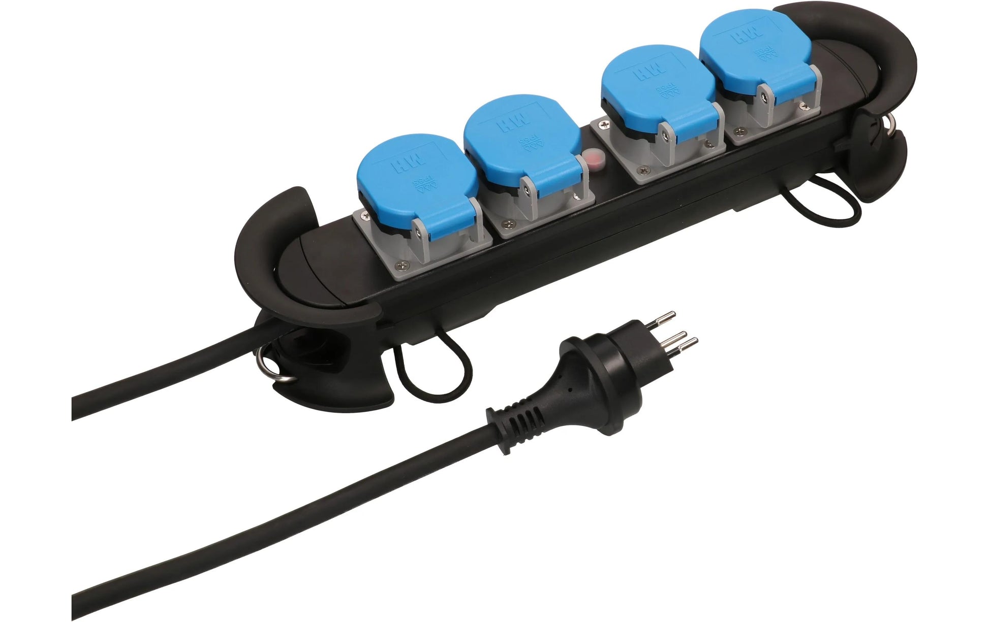 Max Hauri AG Max Hauri Construct Line SZ/BL – Steckdosenleiste, 4× T13, mit 4 Schaltern, 5 m, Stecker T13, IP55