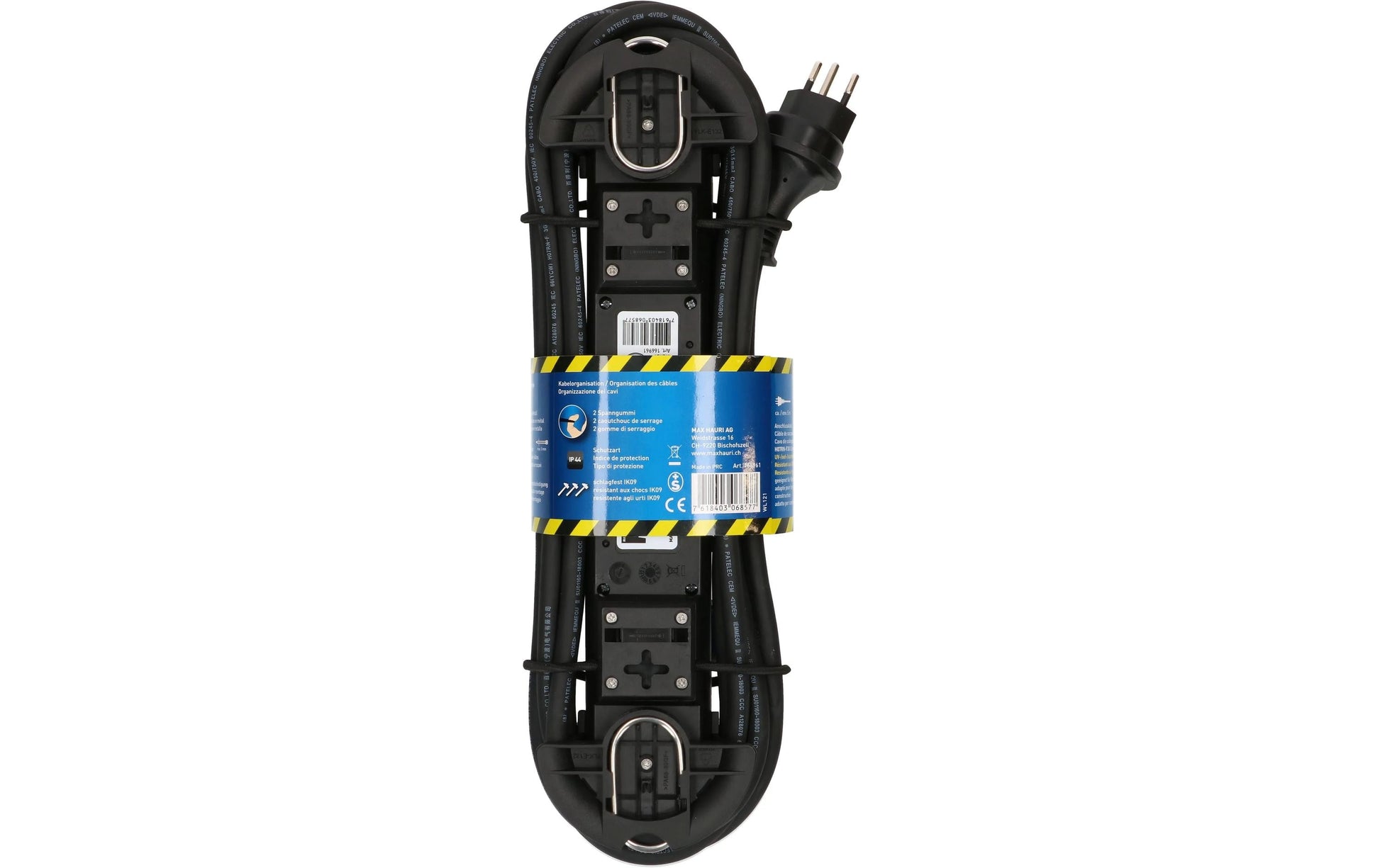 Max Hauri AG Max Hauri Construct Line SZ/BL – Steckdosenleiste, 4× T13, mit 4 Schaltern, 5 m, Stecker T13, IP55