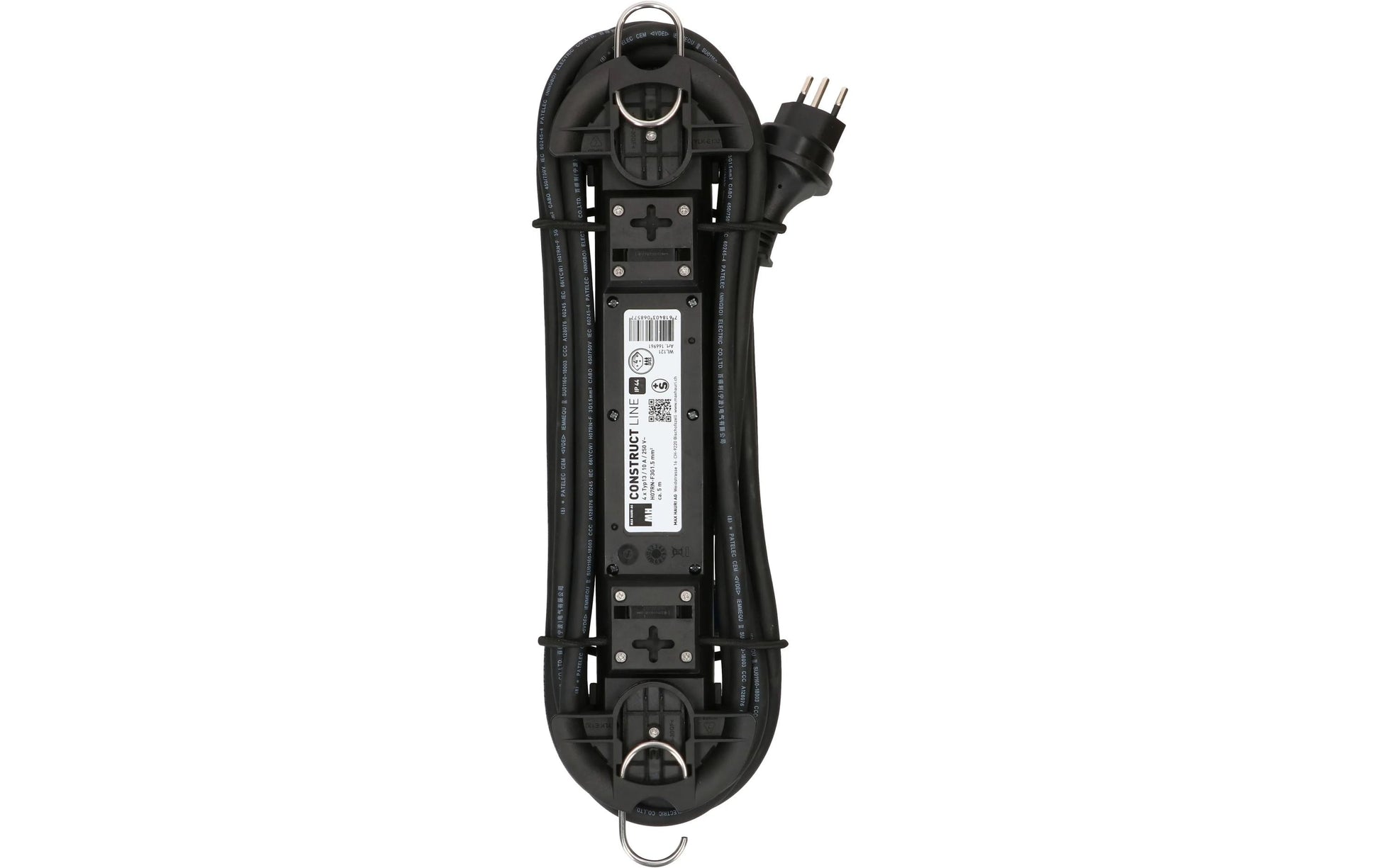 Max Hauri AG Max Hauri Construct Line SZ/BL – Steckdosenleiste, 4× T13, mit 4 Schaltern, 5 m, Stecker T13, IP55