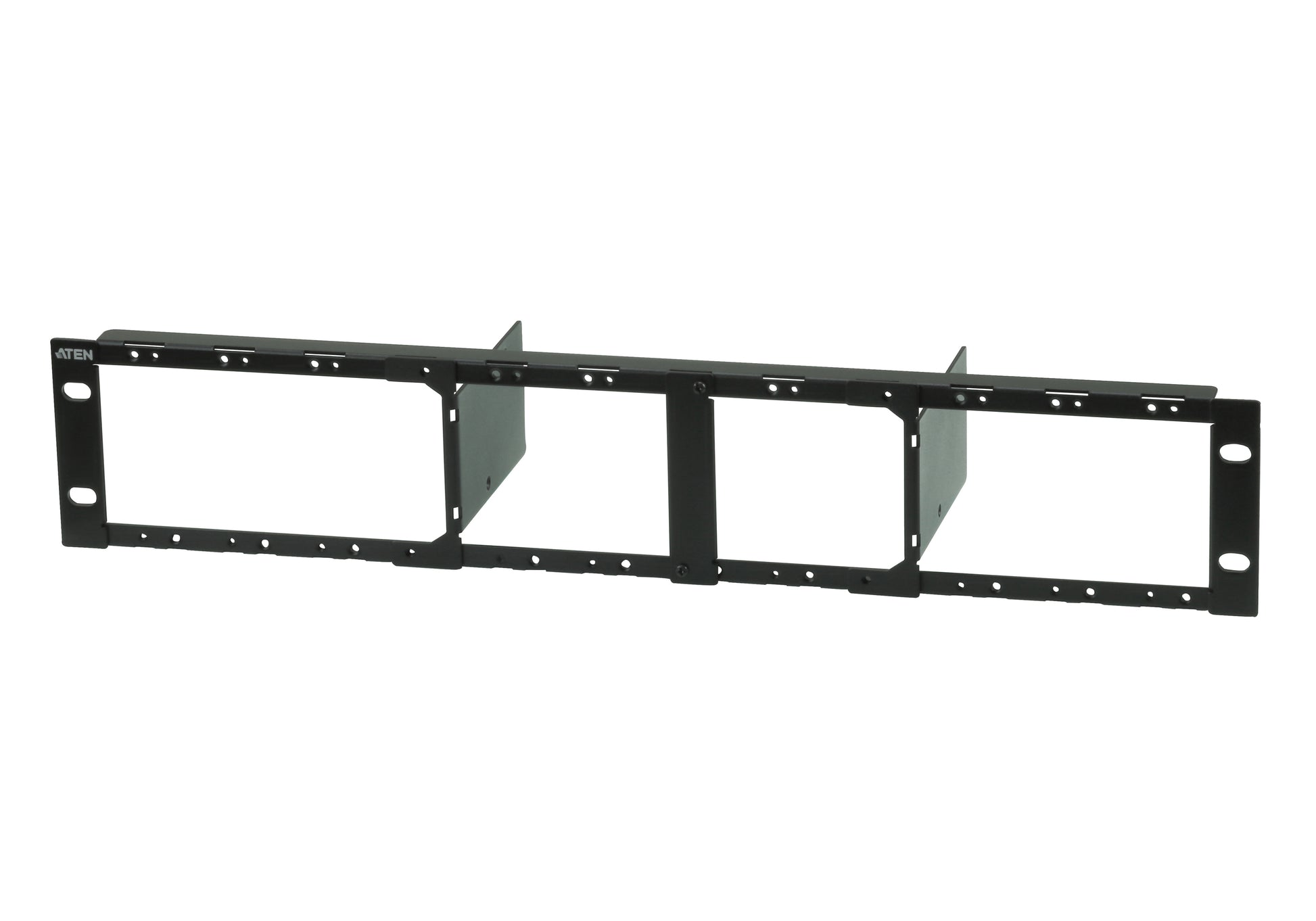 ATEN VE-RMK2U – Rack-Montageset, 2U, inkl. 12× 2U Befestigungsplatten & Schrauben, für CE100, Schwarz