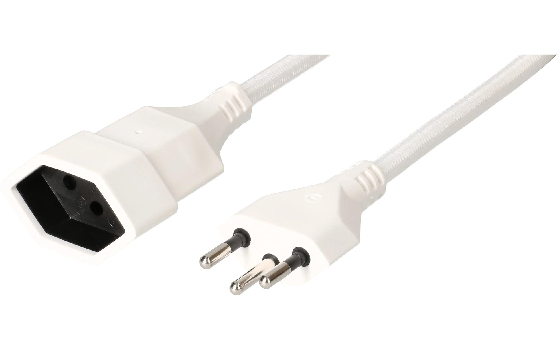 MaxTex Verlängerungskabel – T13–T12, 3 m, 1×1 mm², Weiss