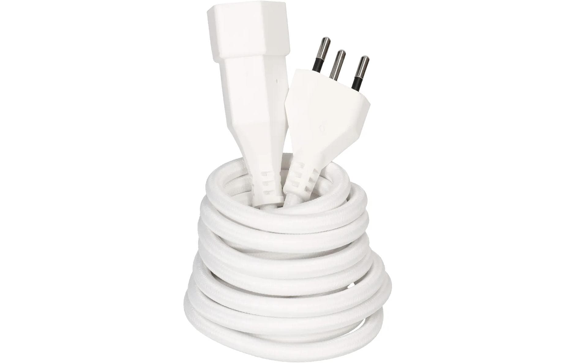 MaxTex Verlängerungskabel – T13–T12, 3 m, 1×1 mm², Weiss