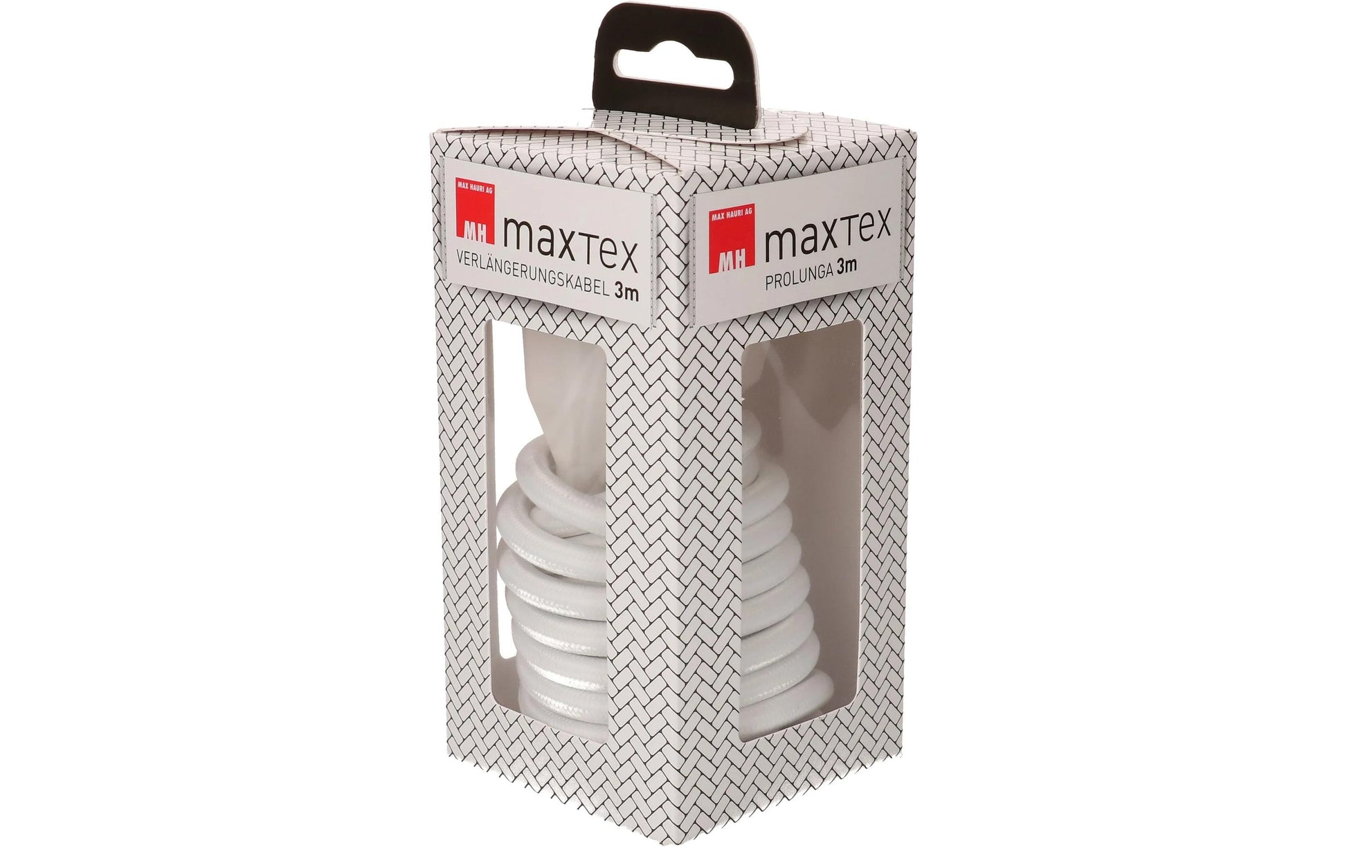 MaxTex Verlängerungskabel – T13–T12, 3 m, 1×1 mm², Weiss