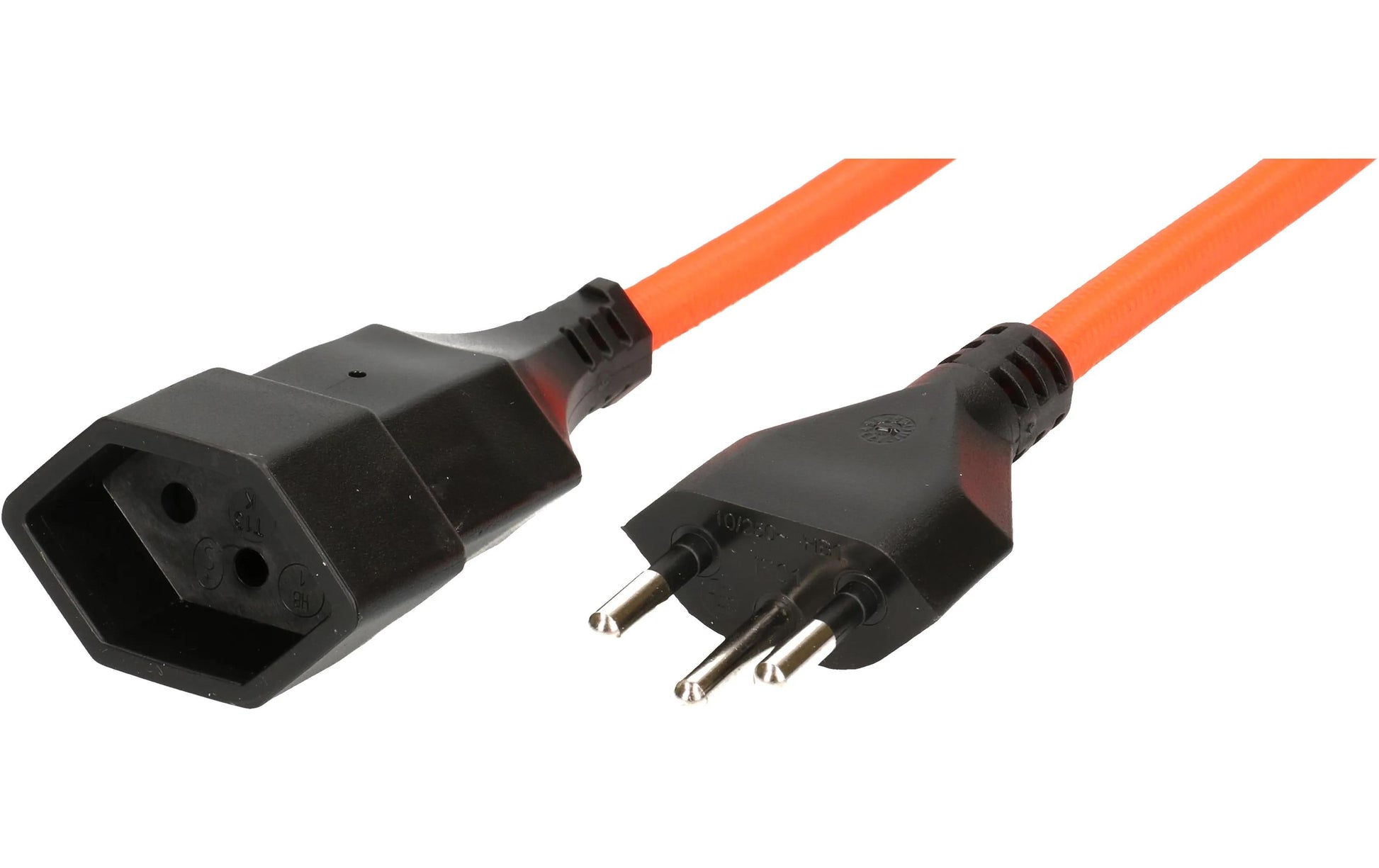 MaxTex Verlängerungskabel – T13–T12, 3 m, 1×1 mm², Orange